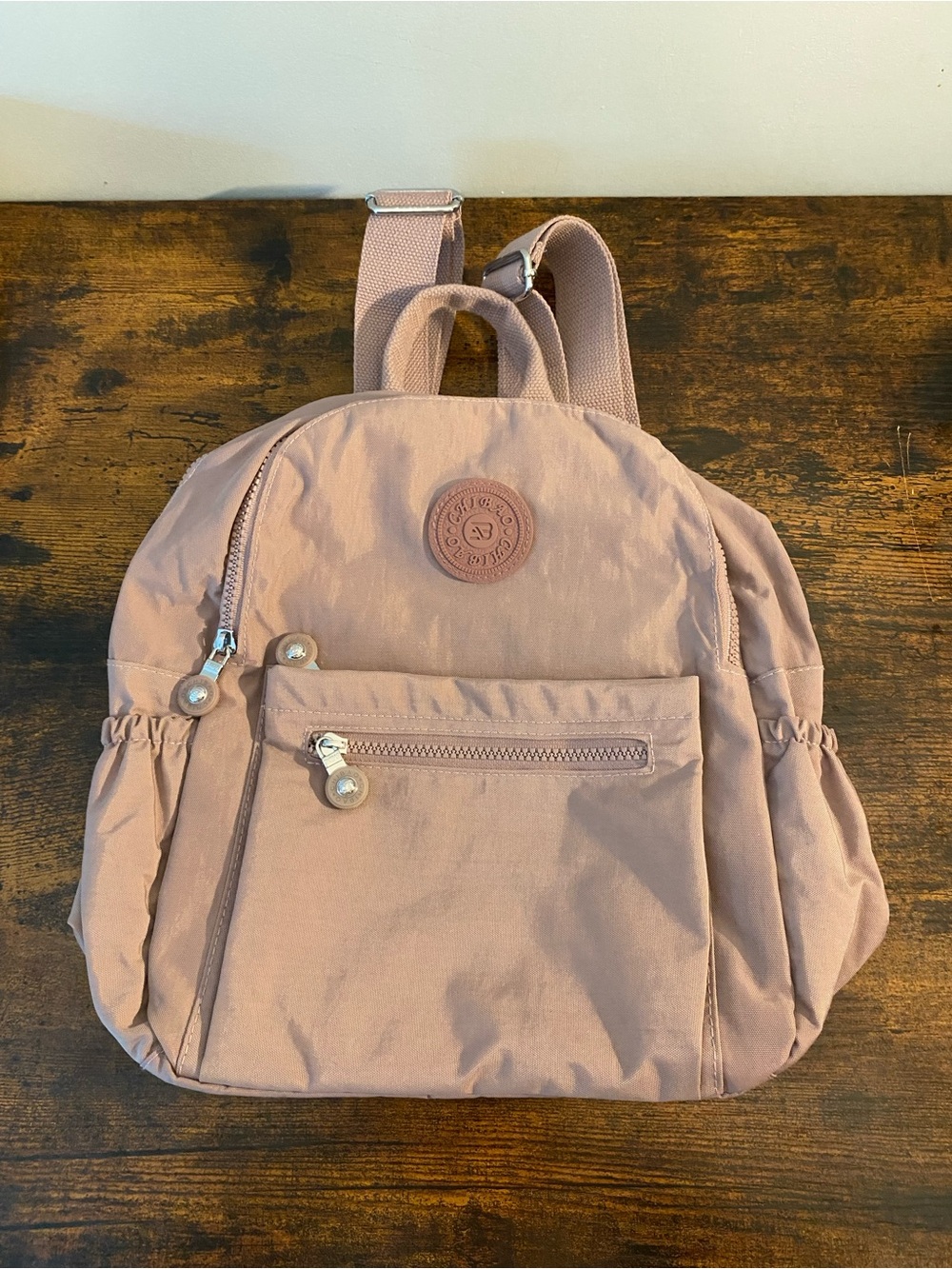 Chibao Blush Pink Women's Backpack - Casual Everyday Bag